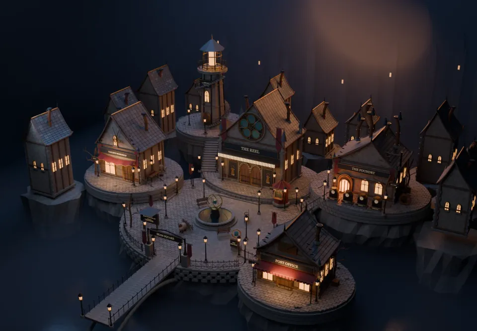 An overview of the connected After Hours city buildings