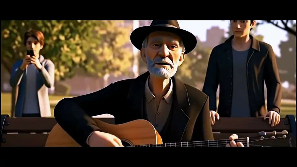 The Rampage: a musician in a black hat holds a guitar
